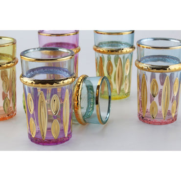 Multicolor glass cups set for home décor by CozyVibe
