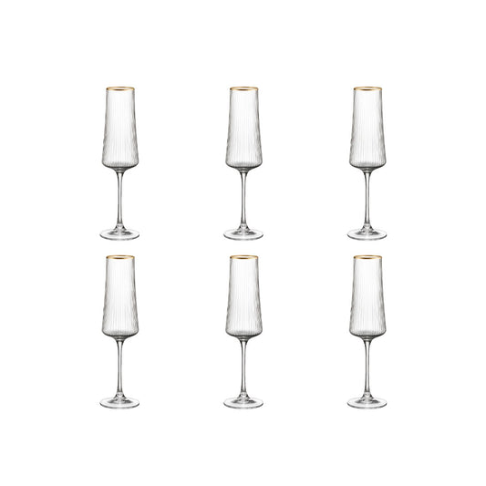 Champagne Flutes with Gilded Rim glass elegant celebration