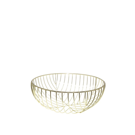 Gold Iron Bread Basket 26×26 cm Table Centerpiece