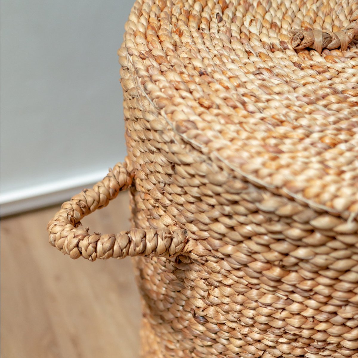 Functional woven laundry hamper for living room décor by CozyVibe