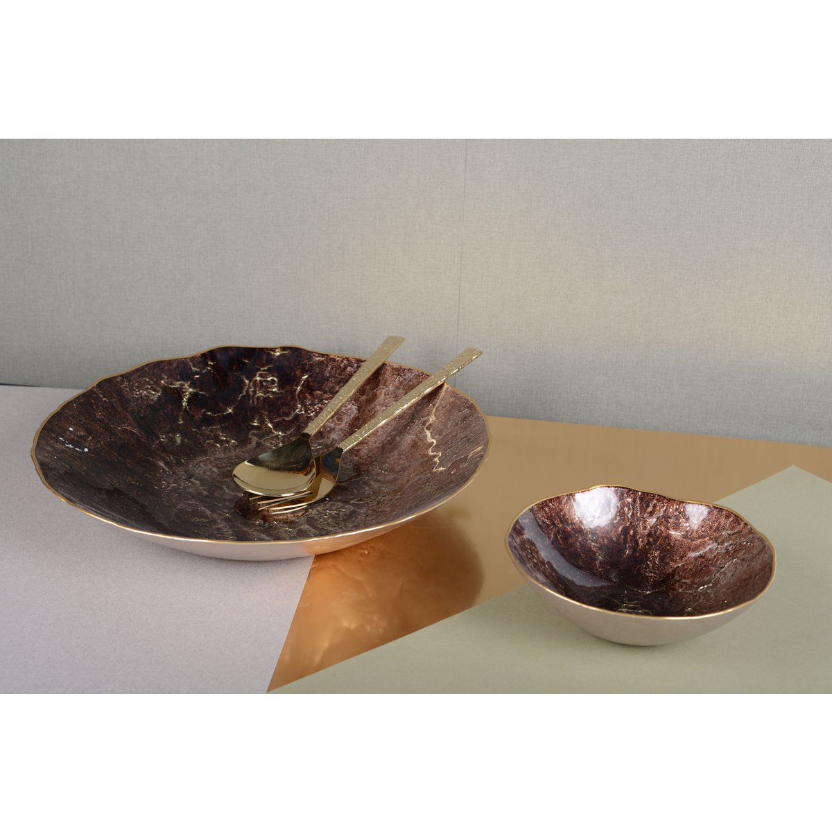 Stylish brown glass bowl for home decor and table decoration | CozyVibe