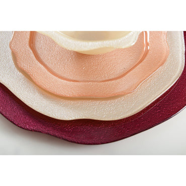 Fuchsia Glass Plate – Elegant Flower Tableware - CozyVibe.eu