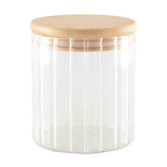 Glass Storage Jar with Wooden Lid – Airtight & Stylish Design - CozyVibe.eu