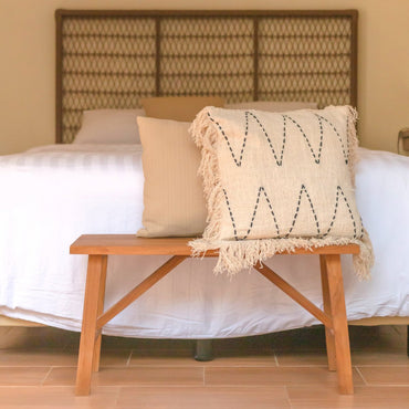 Pitu handwoven cotton pillowcase for home décor by CozyVibe