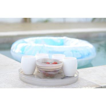 Beige glass bowl Sahara 15x15x8.5cm, decorative table bowl, kitchen decor | CozyVibe