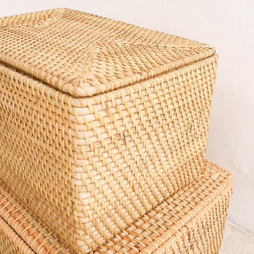 GRAHA handwoven rattan storage basket for home décor by CozyVibe