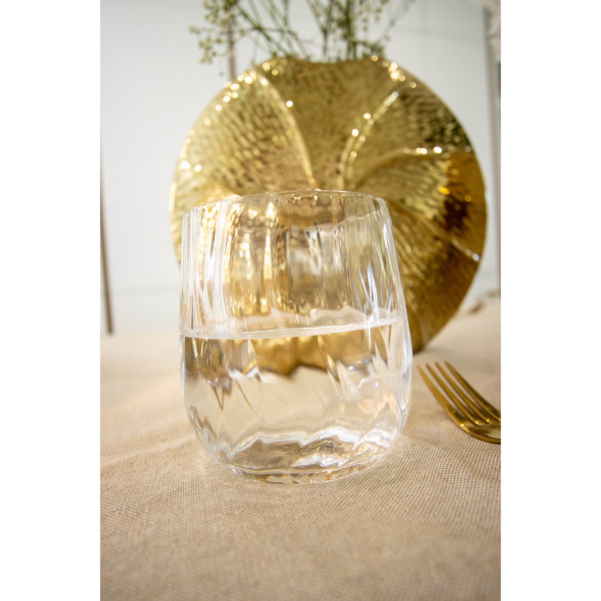 Wave waterglazen met reliëf – Set van 6