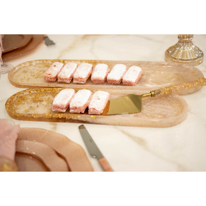 Résine Glitter Oval Tray – Elegant Decorative Design