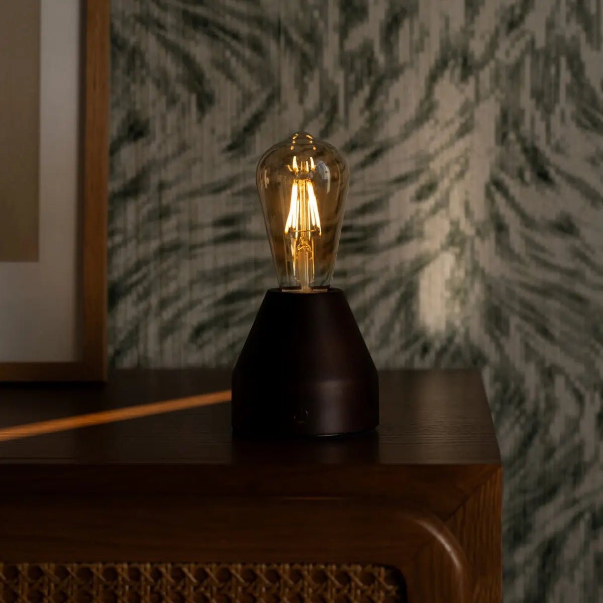 Zavi Dark Brown Rechargeable Table Lamp