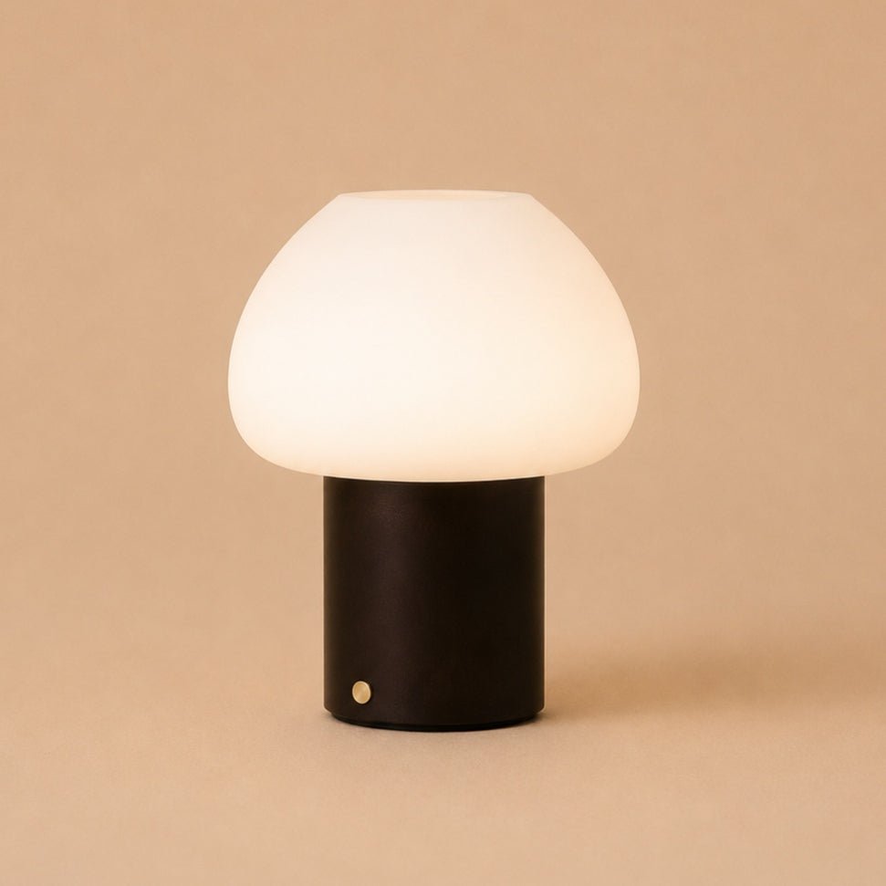 Fynn Dark Brown Rechargeable Wooden Table Lamp