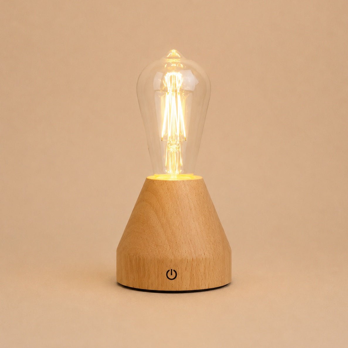 Zavi Light Brown Rechargeable Table Lamp