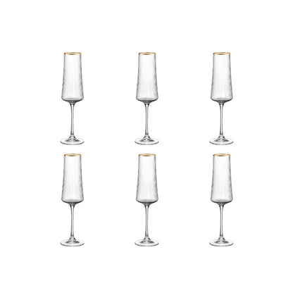 Champagne Flutes with Gilded Rim glass elegant celebration