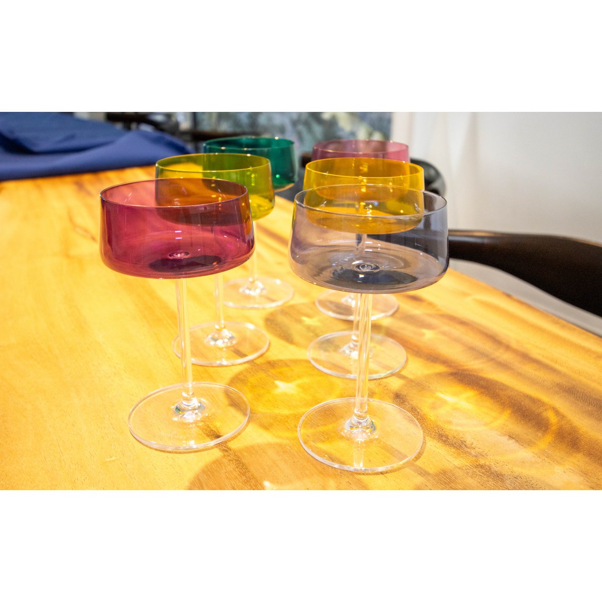 Kleurrijke champagneflûtes – Set van 6, 230 ml