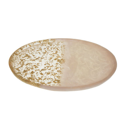 Round Glitter Resin Tray resin decorative table accent