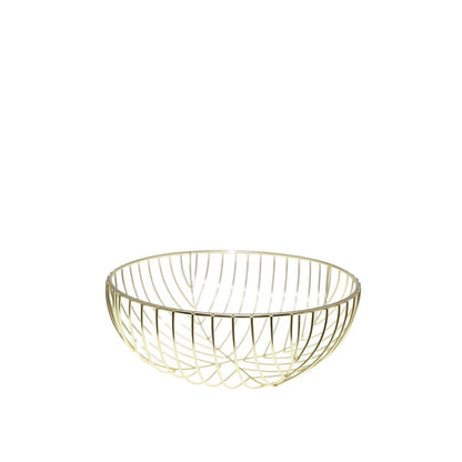 Gold Iron Bread Basket 26×26 cm Table Centerpiece