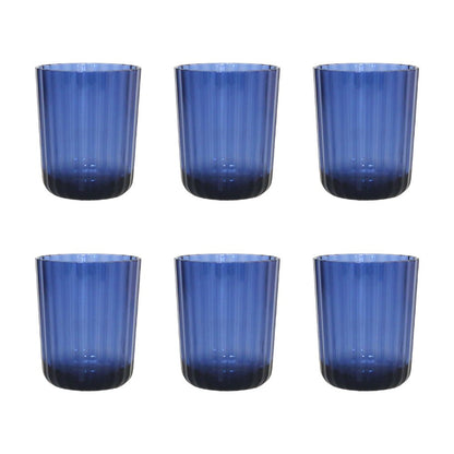 Acrylic blue water glasses - Lot of 6 cups - CozyVibe.eu