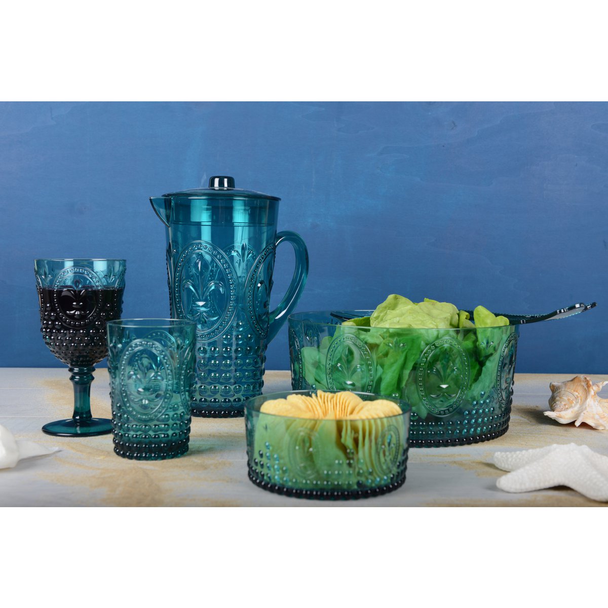 Turquoise acrylkaraf – 1,5 l