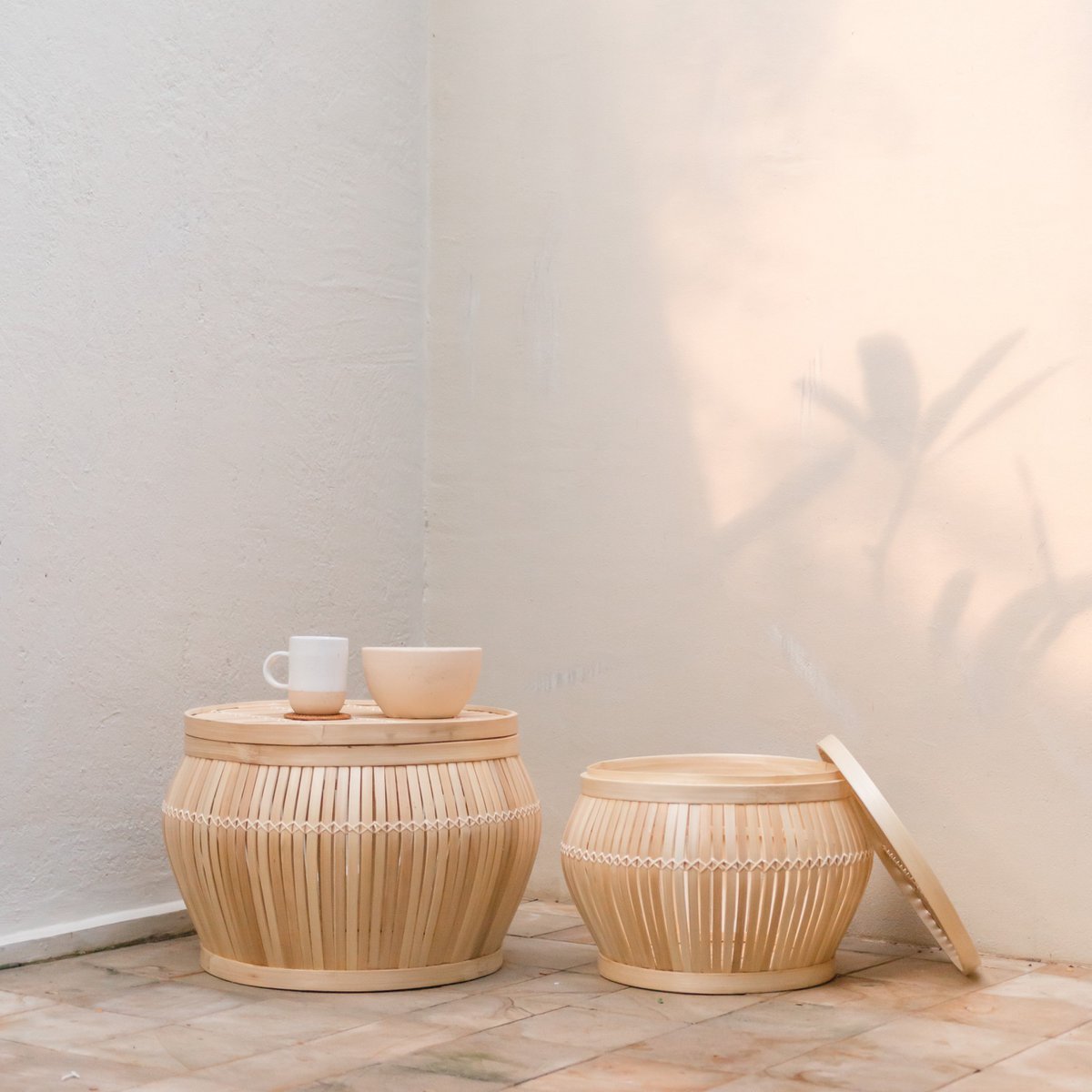 
CozyVibe versatile bamboo coffee table for living room décor

