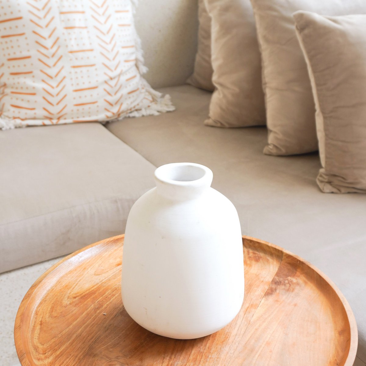CozyVibe decorative round flower vase for living room décor

