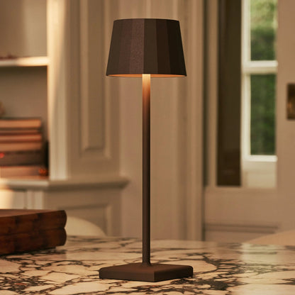 William Mocha Brown Rechargeable Table Lamp