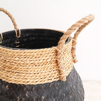 CozyVibe boho storage basket for living room décor

