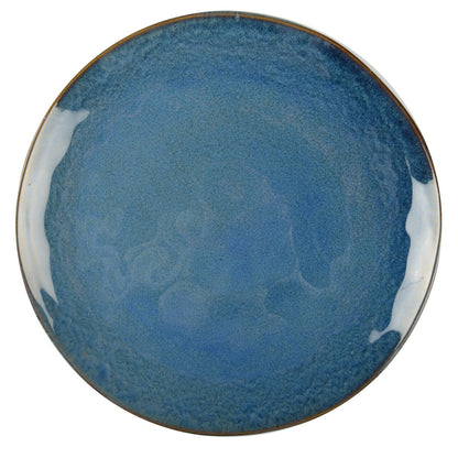 Stylish blue ceramic plate for home decor and table decoration | CozyVibe

