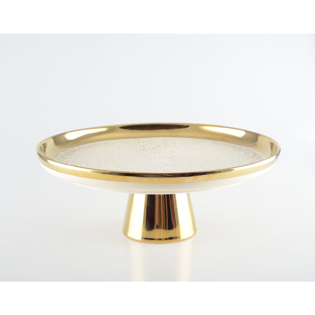 Cake stand with golden edge - CozyVibe.eu