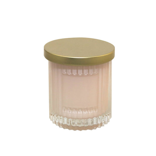 Candle with pink coconut scent and golden - CozyVibe.eu