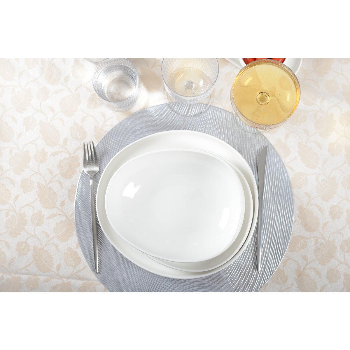 Ceramic white dessert plate - CozyVibe.eu