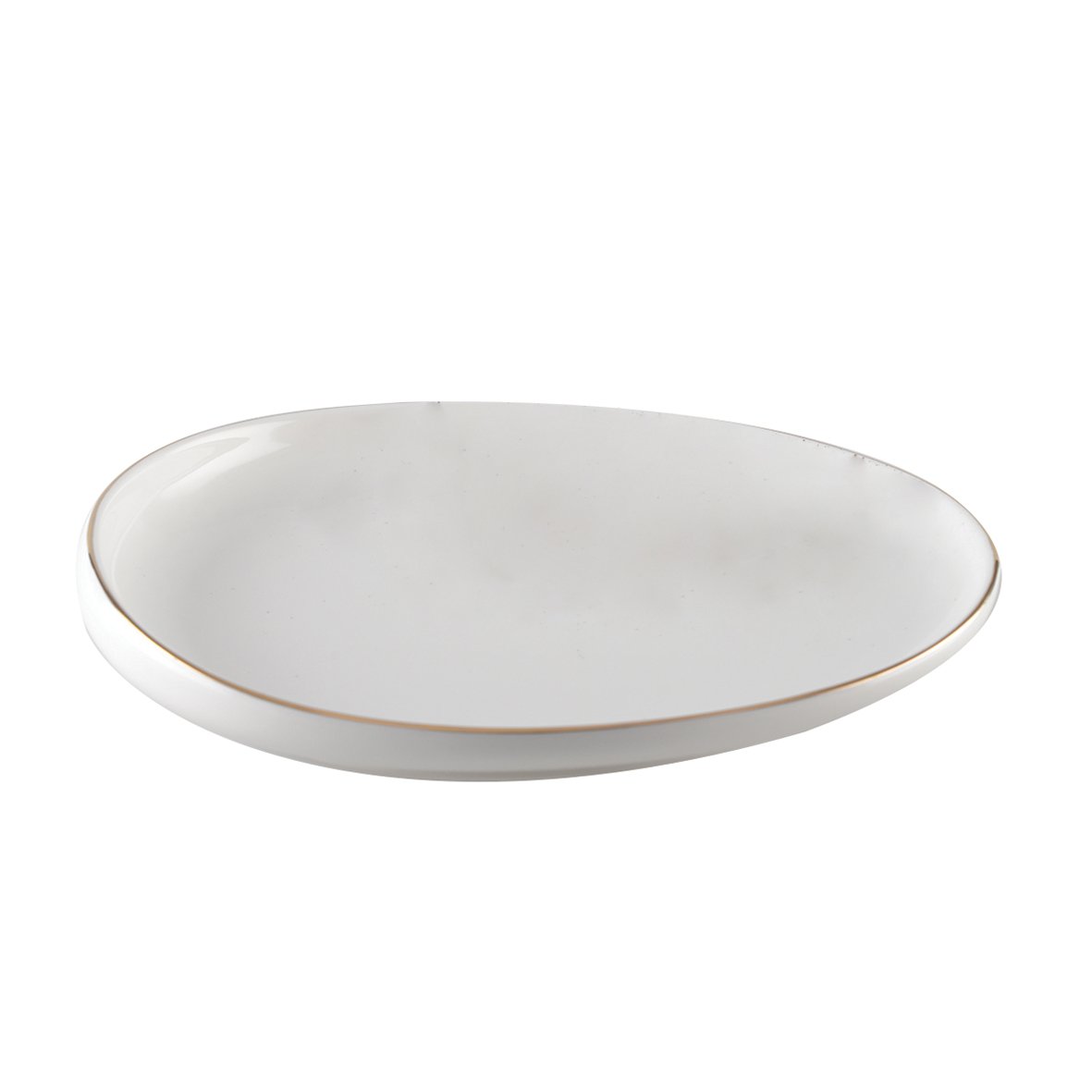 Ceramic white dessert plate - CozyVibe.eu