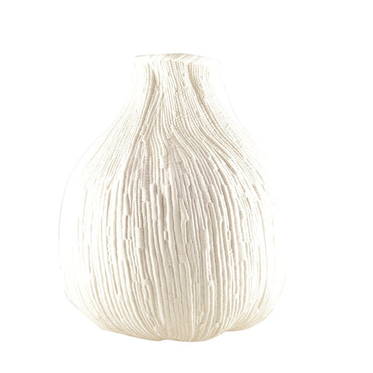 Creamy white round vase large model 29x29x32cm - CozyVibe.eu