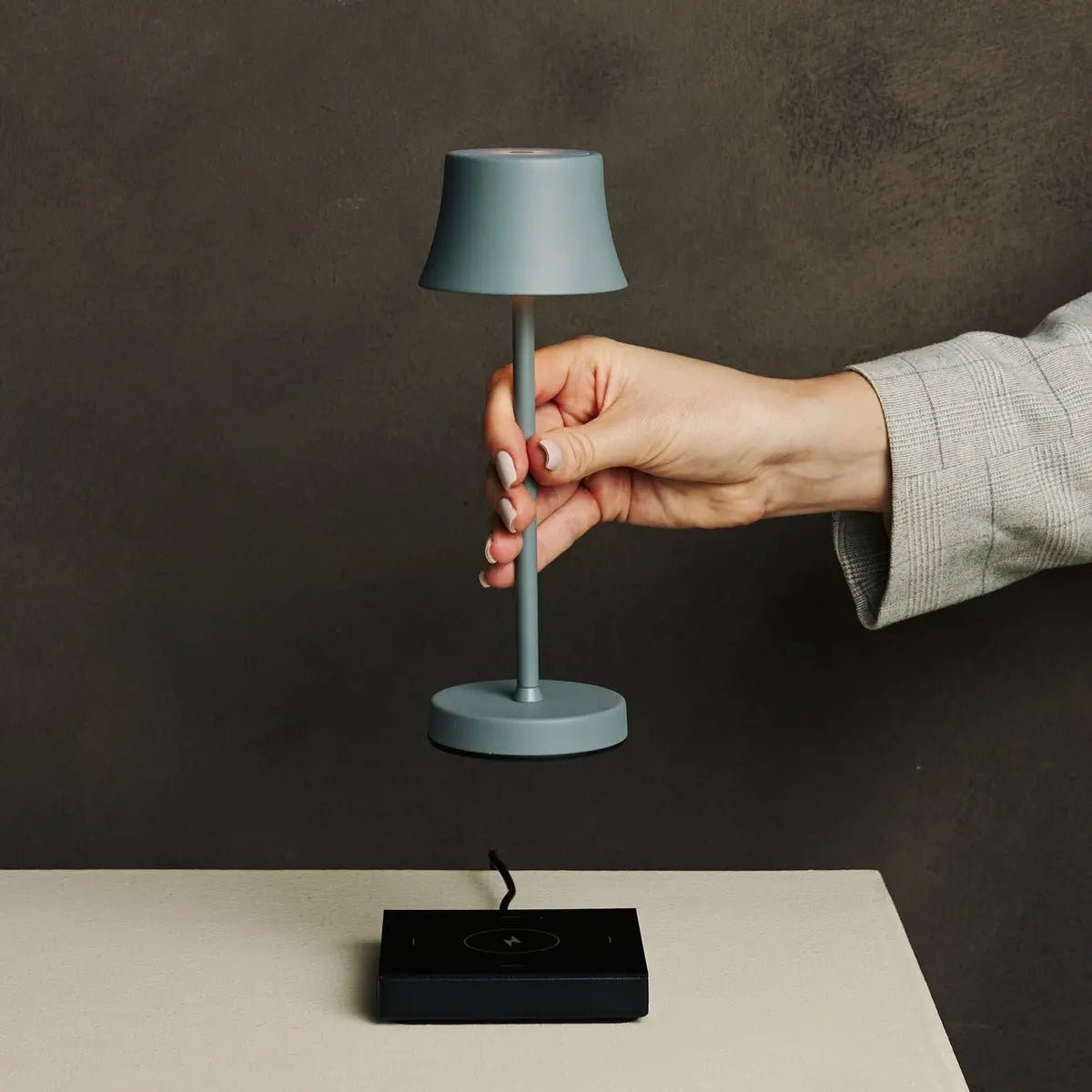 De Pijp Mini – Rechargeable Table Lamp | Stylish Mouse Grey - CozyVibe.eu