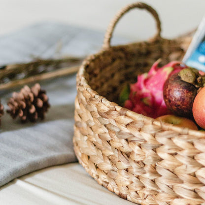 Decorative Tray MATAHARI made of Water Hyacinth (3 sizes) - CozyVibe.eu