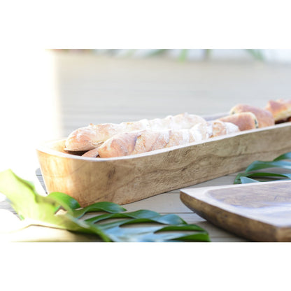 Decorative wooden tray 100x22x10cm - CozyVibe.eu