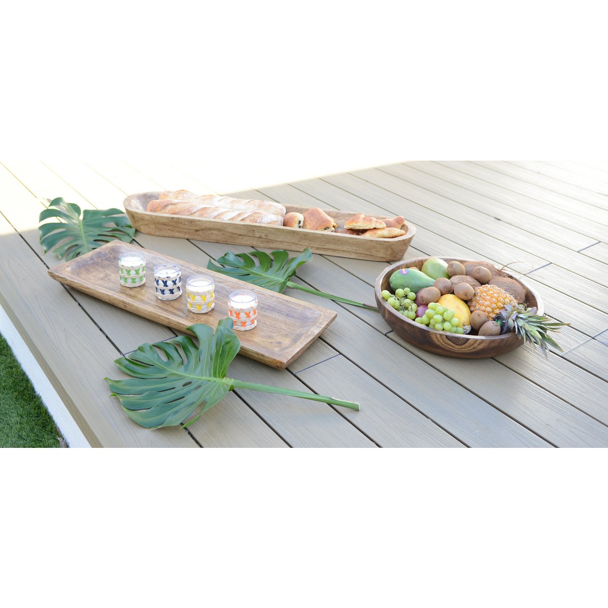 Elegant wooden display tray for kitchen decor and home decoration | CozyVibe

