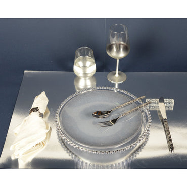 Glow silver water glasses - set of 6 cups - CozyVibe.eu