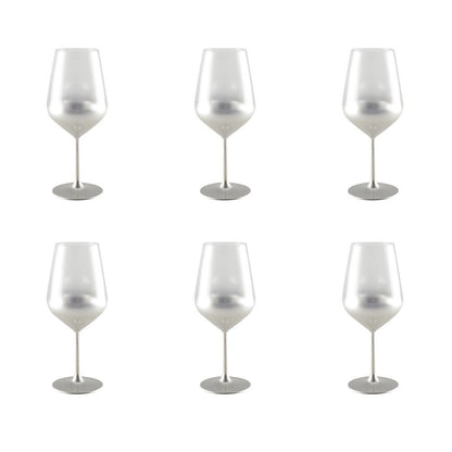 Glow silver wine glasses - Lot of 6 - CozyVibe.eu