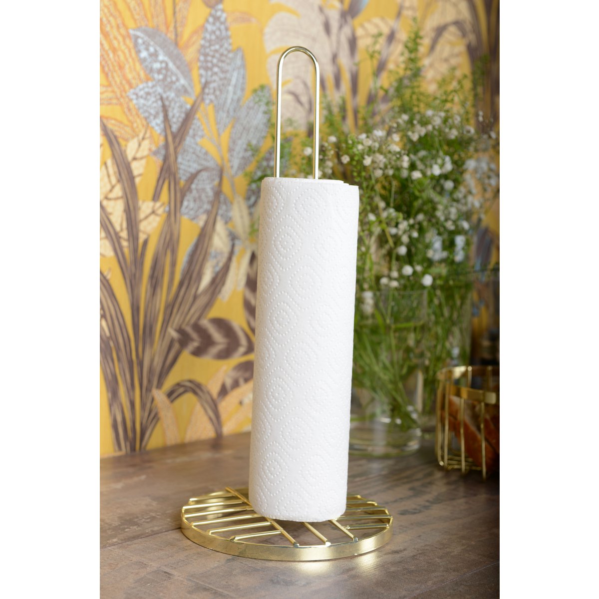 Gold Paper Towel Holder – Elegant & Durable Kitchen Accessory - CozyVibe.eu