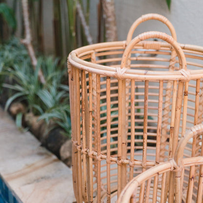 JEMUH Rattan Basket – Laundry, Plant & Storage Basket - CozyVibe.eu