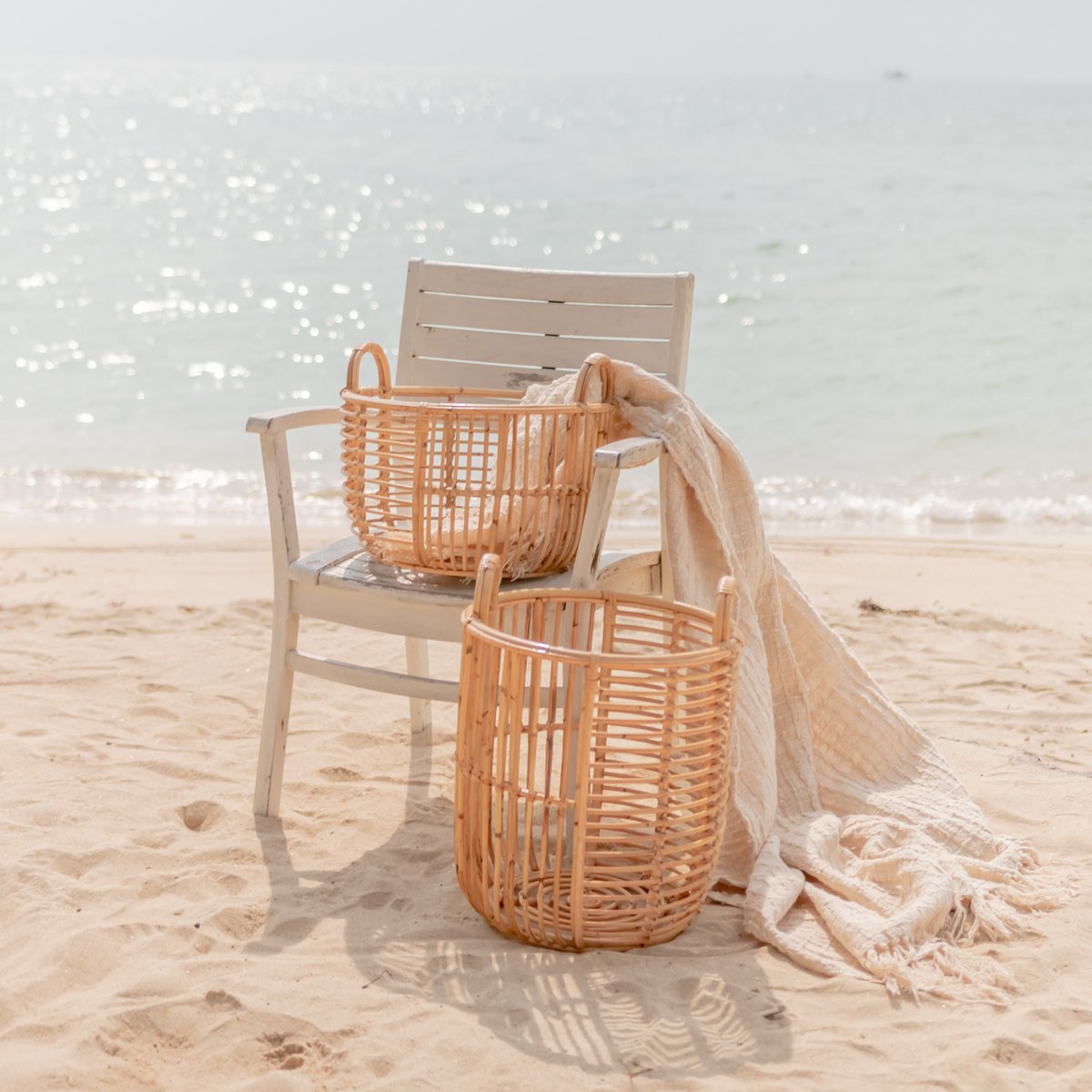 JEMUH Rattan Basket – Laundry, Plant & Storage Basket - CozyVibe.eu