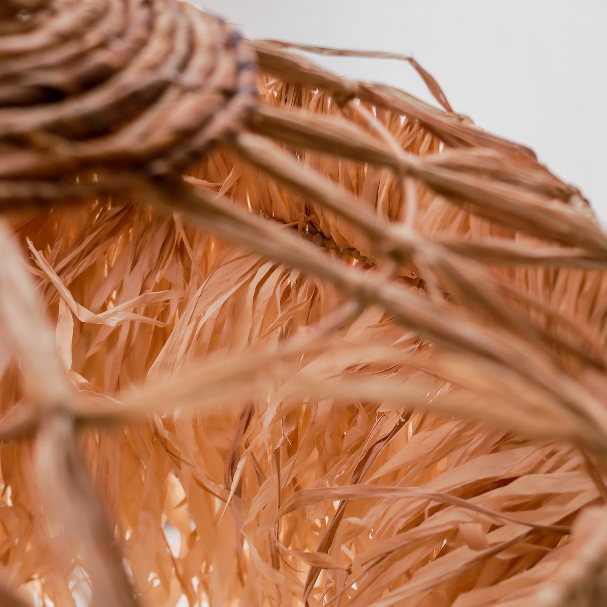 KAWI lampenkap – Raffia met lange franjes
