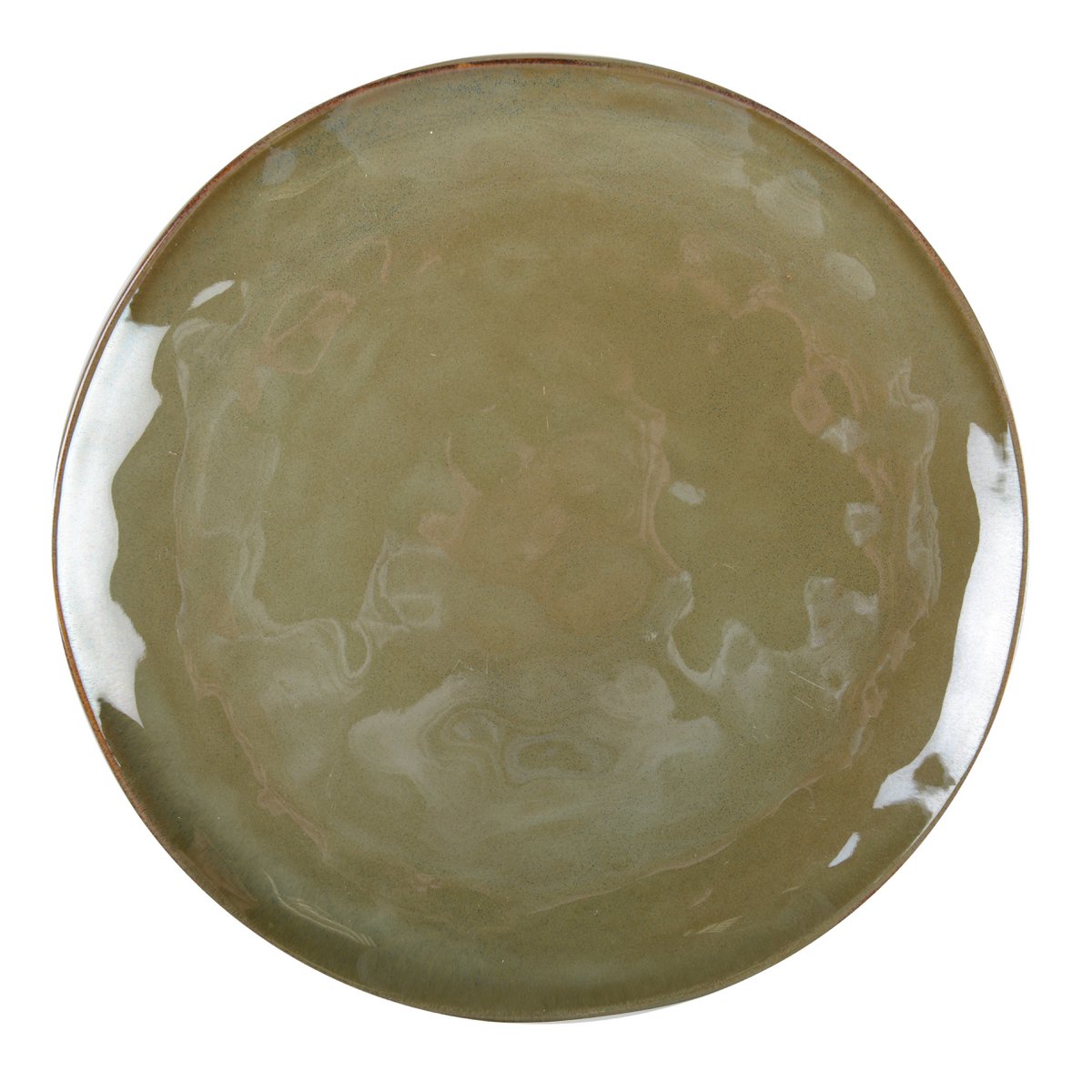 Kakikleurig plat keramisch bord – Natural Elements collectie 28,5 cm