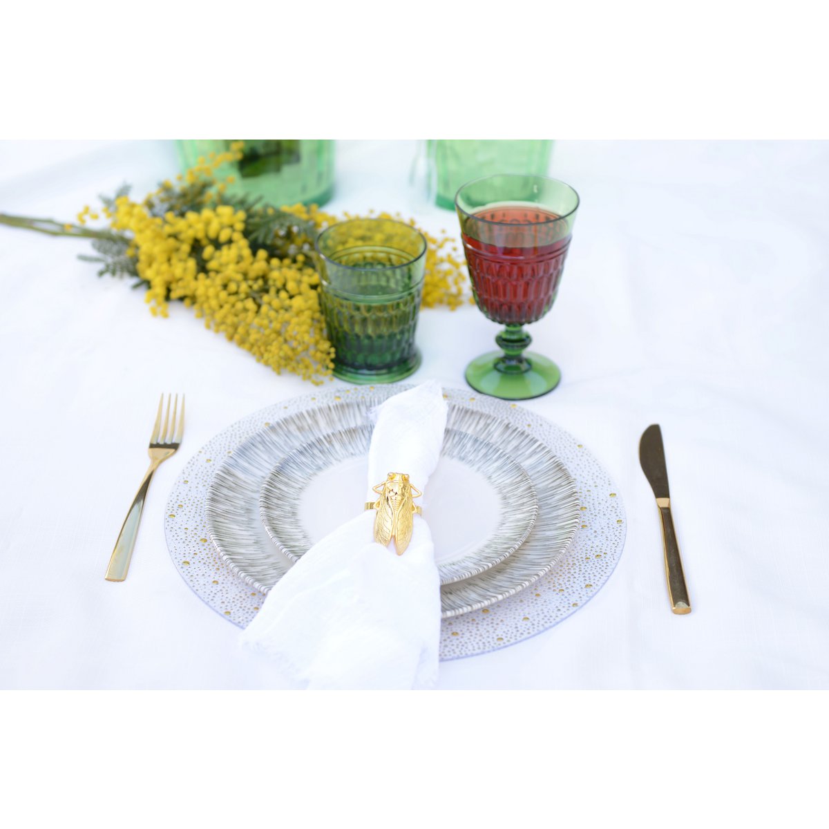 Kakikleurig porseleinen dinerbord – 27×27×1,5 cm