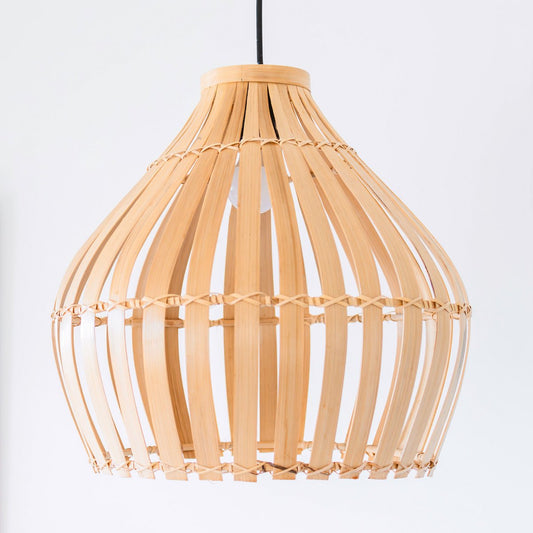 KIRMA Bamboo Lampshade – Handmade Boho Pendant Light - CozyVibe.eu