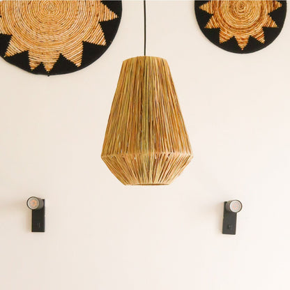 Lampshade Ceiling Lamp Pendant round ENDAH made from Raffia - CozyVibe.eu