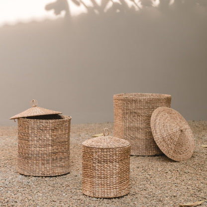 CozyVibe boho laundry basket for living room décor

