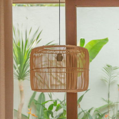 LIKU Rattan Pendant Lamp – Handmade Boho Lampshade Design - CozyVibe.eu
