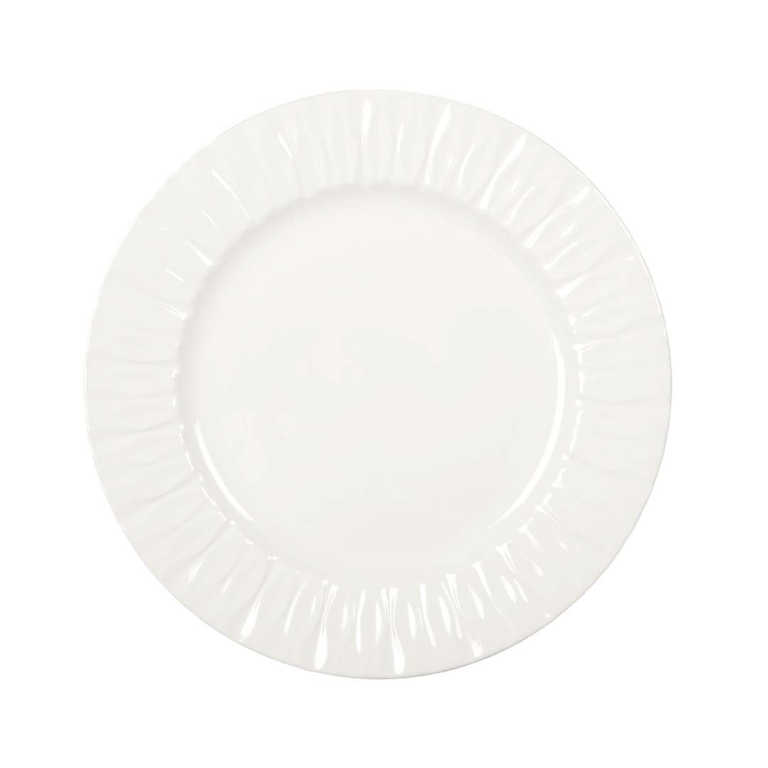 Lilia white flat plate 26.5X26.5X2.3CM - CozyVibe.eu
