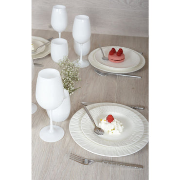 Lilia white flat plate 26.5X26.5X2.3CM - CozyVibe.eu