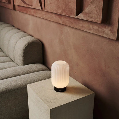 Lilly Rechargeable Lamp – Frosted Glass & Dimmable Light - CozyVibe.eu